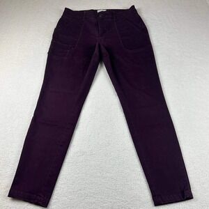 Calvin Klein Women's Burgundy Jeans Tapered Fit‎ Size 6 Casual Prep Business